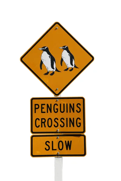 Penguin Sign — Stock Photo, Image