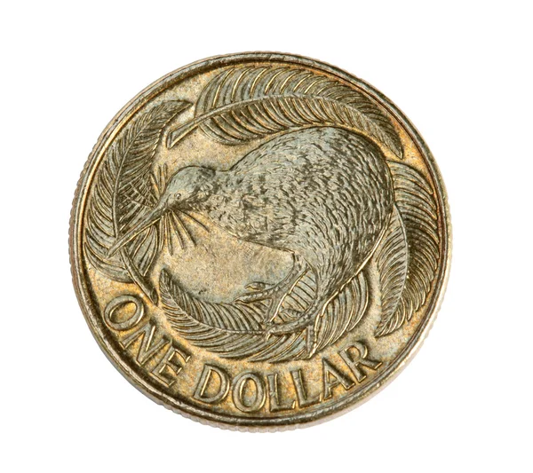 Új-Zéland egy dollár érme — Stock Fotó