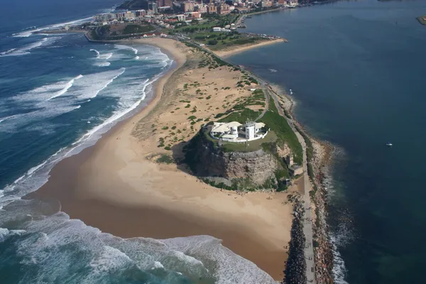 Nobbys Lighthouse - Newcastle Austrália — Fotografia de Stock