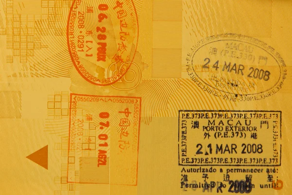 Passport Stamps — Stock Photo, Image