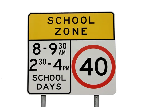 School Zone Sign — Stock Photo, Image