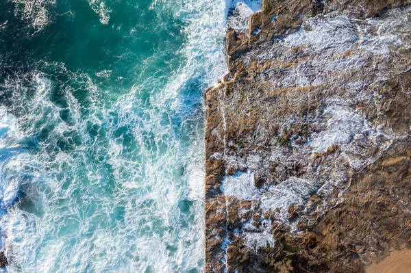 Flyktig Ovanifrån Utsikt Över Stenar Redhead Newcastle Nsw Australien — Stockfoto