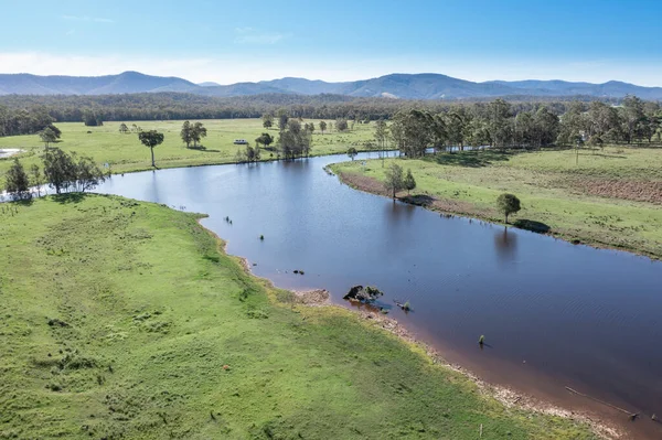 Aerial View Myall River Farmland Bulahdelah Nsw Australia — Stock Photo, Image