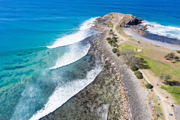 Aerial View Crescent Head Point Nsw Australia Popular Travel Destination — Stockfoto