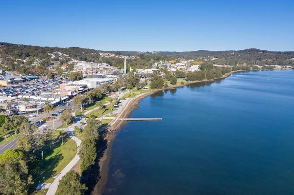 Luftaufnahme Der Warners Bay Ufer Des Lake Macquarie Eines Der — Stockfoto