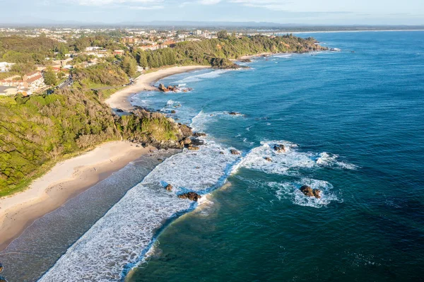 Вид Воздуха Пляж Флиннс Среднем Северном Побережье Нового Южного Уэльса — стоковое фото