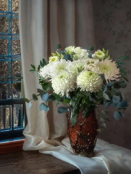 Still Life Luxurious Bouquet Interior — Stock Photo, Image