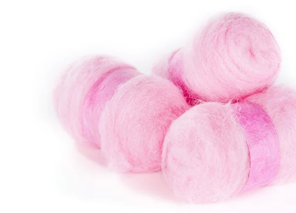 Bola wol merah muda — Stok Foto