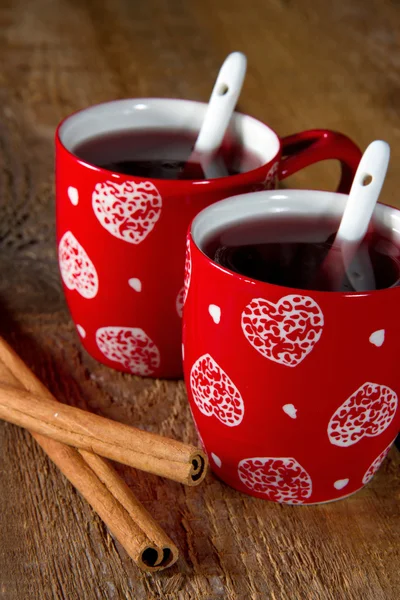 Two cups of mulled wine — Stock Photo, Image