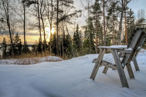 Vista na paisagem invernal — Fotografia de Stock