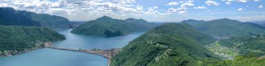 lake lugano, doğa manzaralı panorama manzara görünümü