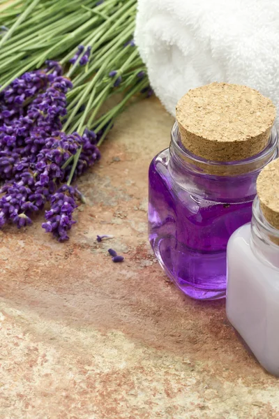 Spa prodotti benessere di lavanda — Foto Stock