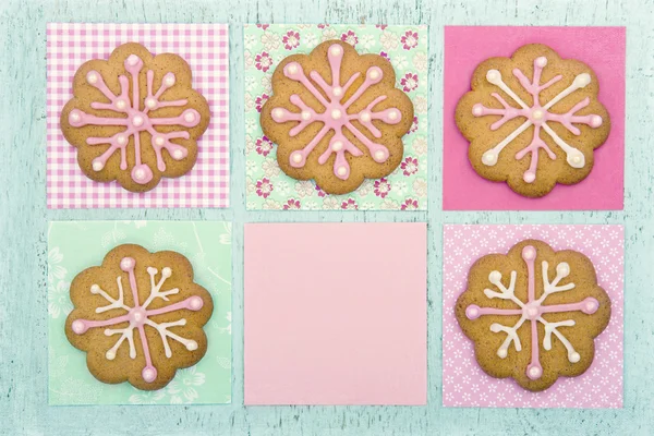 Cookies med rosa glasyr — Stockfoto