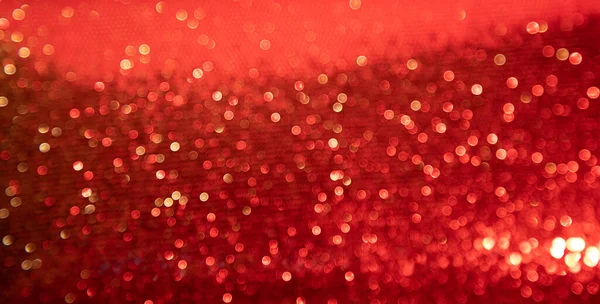 Red with gold festive background. Bokeh from light . Futuristic glittering in space. — Stock Photo, Image
