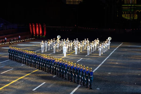 31 серпня 2021, Росія, Москва. Свято духових оркестрів на червоній площі.. — стокове фото