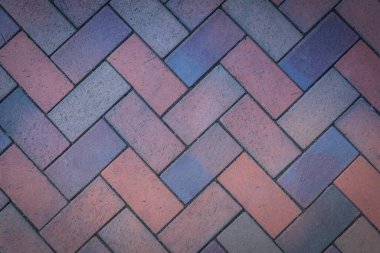Çok güzel renkli asfalt kaplama arka plan. Yukarıdan bak. Renkli tuğlalar ve kaldırım taşları.
