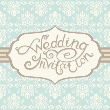 çiçek arka plan ile düğün davetiyesi