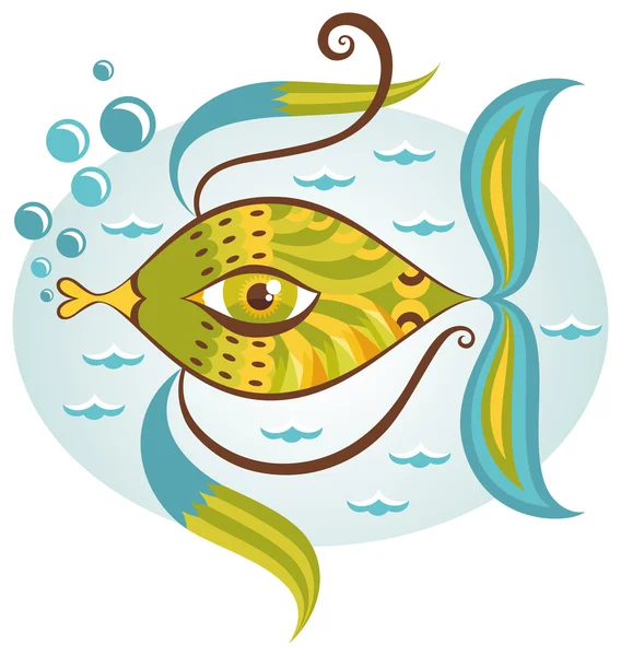 Cartoon sea fish — Stock Vector
