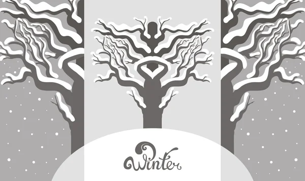 Winter silver background — Stock Vector