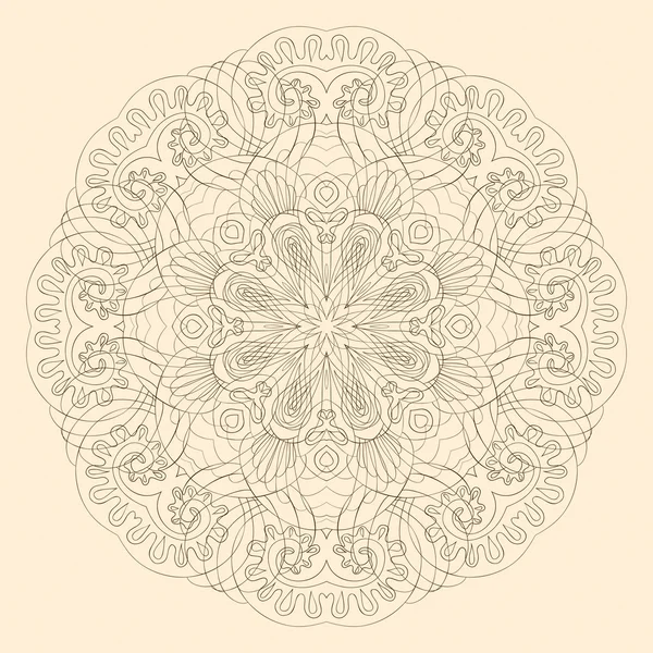 Motif de dentelle ronde ornementale — Image vectorielle