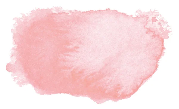 Abstract Licht Roze Aquarelverf Penseelstreek Met Vlekken Ruwe Randen Witte — Stockfoto