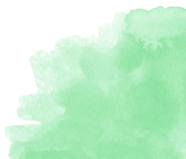 Abstracto Pintura Acuarela Verde Brillante Con Manchas Textura Papel —  Fotos de Stock
