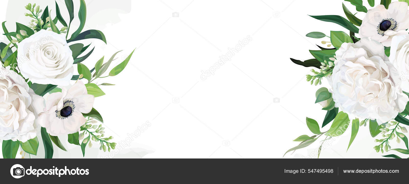 Elegante Vector Banner Acuarela Floral Diseño Plantilla Póster Flores Rosa  Vector de stock #547495498 de ©alewiena, image size:1600x721