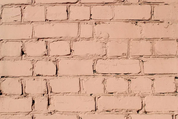 漆成浅粉色的砖墙的结构 — 图库照片