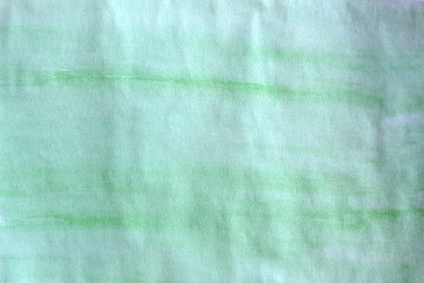 Tekstura Malowane Farbą Akwarelową Białym Arkuszu Kolorze Zielonym — Zdjęcie stockowe