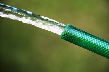 Garden hose shooting water clipart