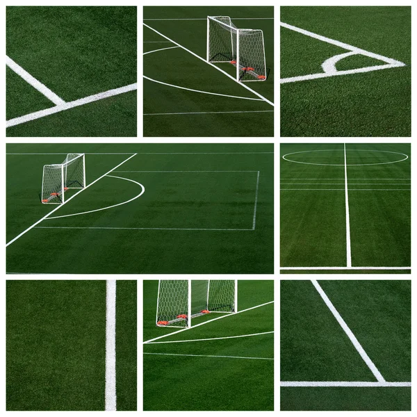 futbol sahası - kolaj
