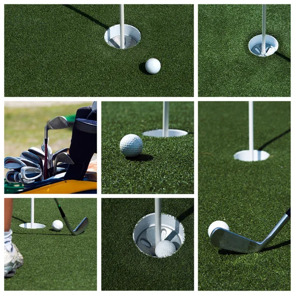 Golf koláž — Stock fotografie