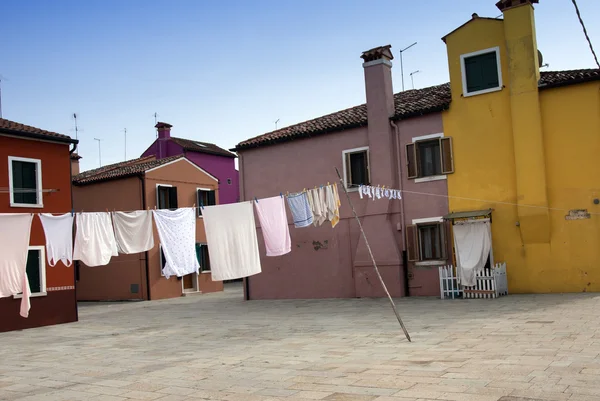 Burano tér - Velence Jogdíjmentes Stock Képek