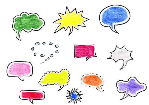 Çizilmiş konuşma balonları — Stok fotoğraf