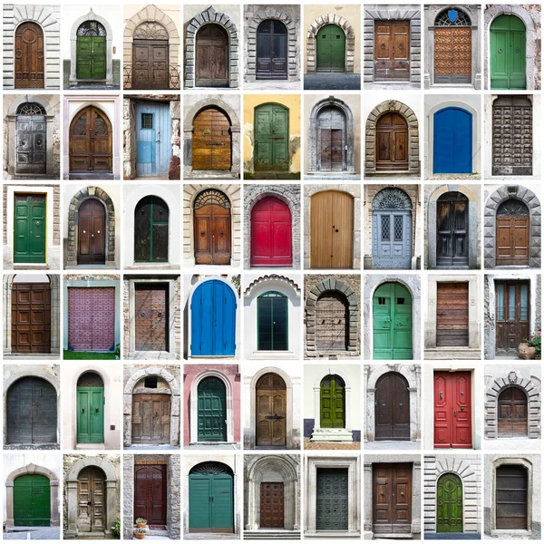 Puertas collage — Foto de Stock