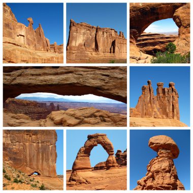 arches Ulusal Parkı kolaj