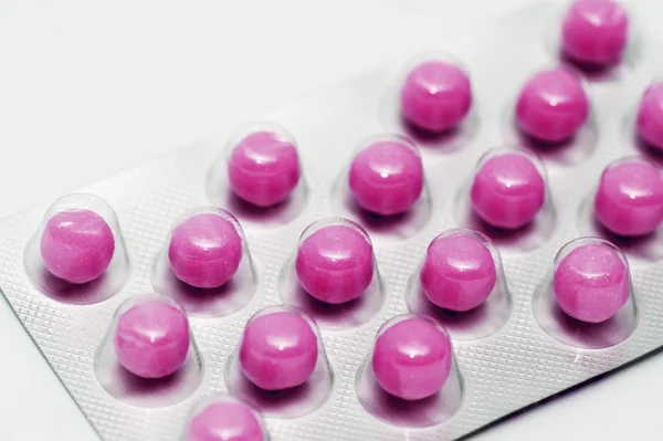 Růžové pilulky — Stock fotografie