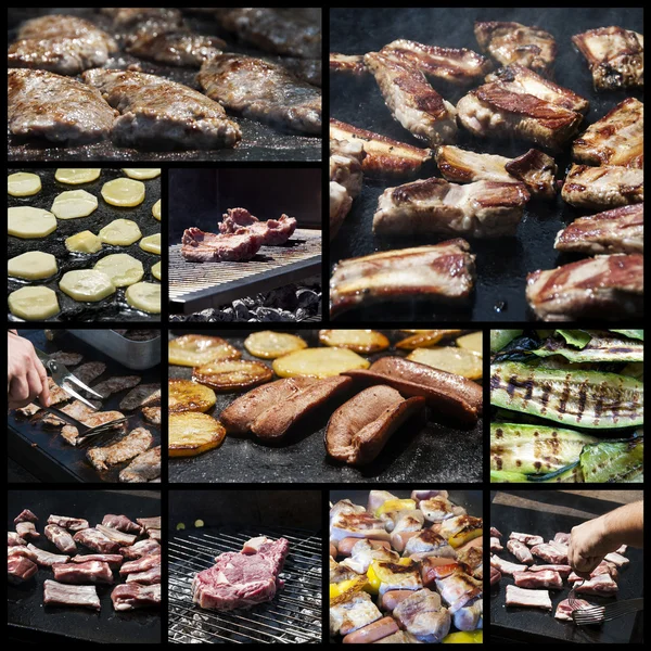 Grill collage — Stockfoto