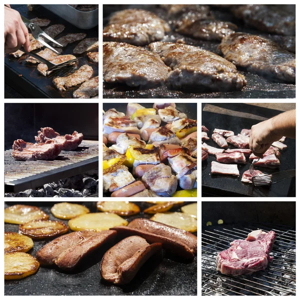 Grill collage — Stockfoto