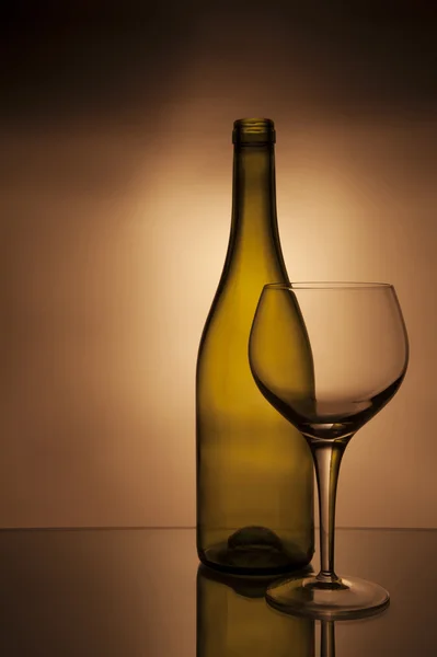 Glas und Flasche — Stockfoto