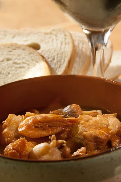 Sopa de frutos do mar — Fotografia de Stock