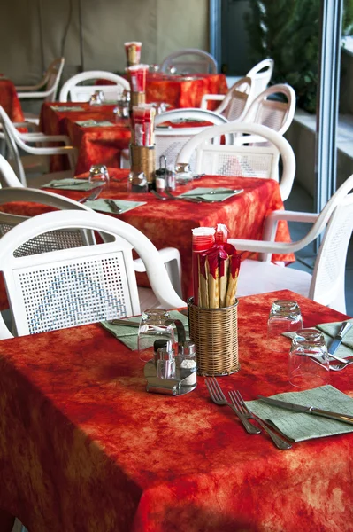 Italian restaurant tables — Stock Photo, Image