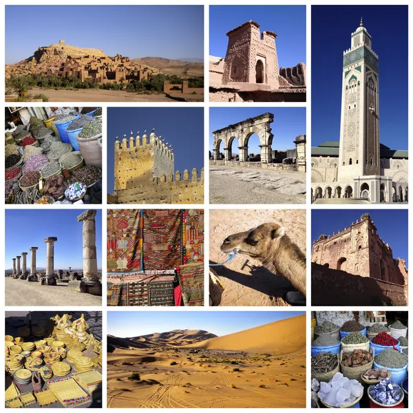 Marokko-collageΜαρόκο κολάζ Royalty Free Φωτογραφίες Αρχείου