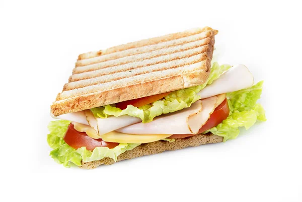 Sandwich on white — Stock Photo, Image