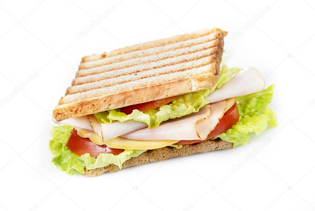 sandwich on white