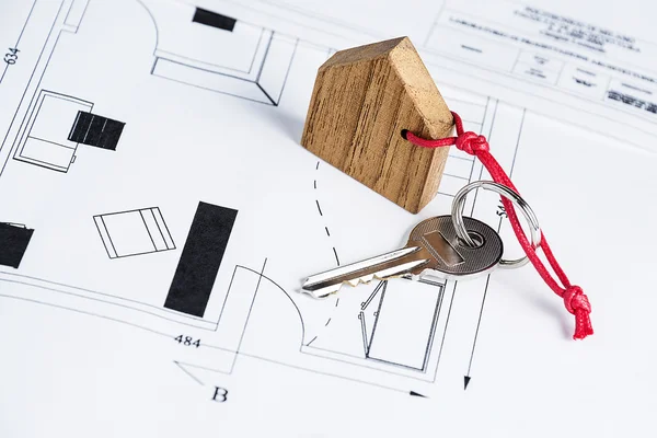 House plan and key — Stock Photo, Image