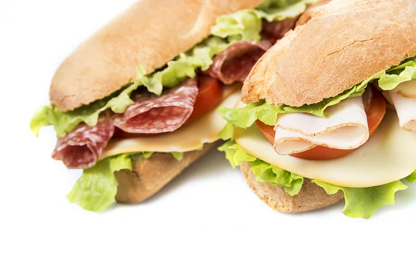 Sandwiches on white — Stock Photo, Image