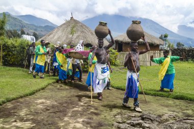 Tribal ritual - Rwanda clipart