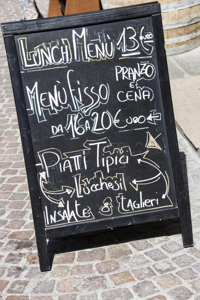 Italian restaurant menu — Stock Photo, Image