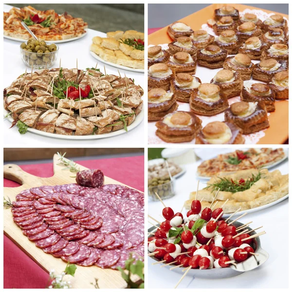 Appetizers buffet collage — Stock Photo, Image